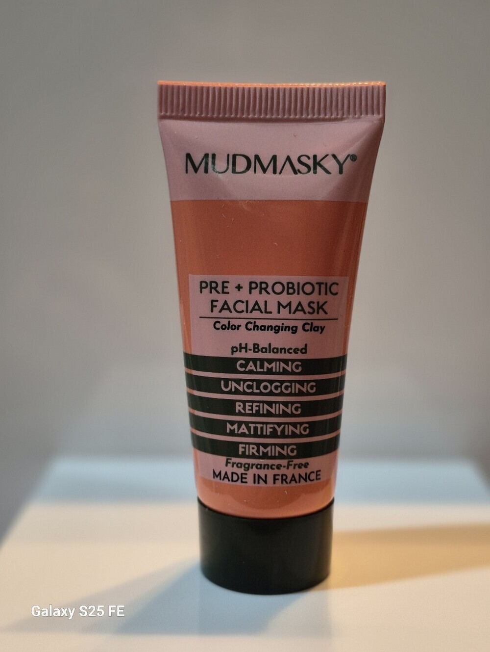 MUDMASKY Pre + Probiotic Color Changing Facial Clay Mask, 15ml (Travel Size) New